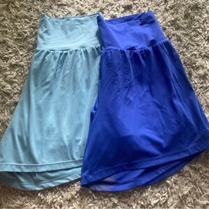 High Waisted Back Pocket & Side Hidden Pocket 2-in-1 Yoga Shorts